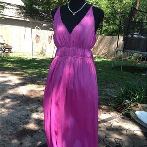 Women's v-Neck side-slit maxi dress
